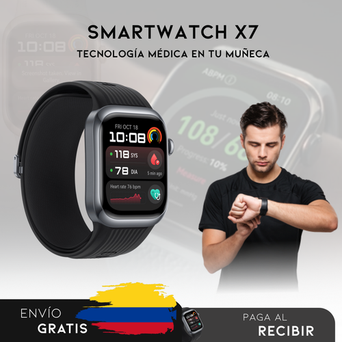 Smartwatch X7 Reloj inteligente que cuida de tu salud