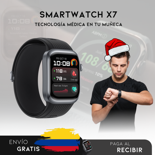 PROMOCIÓN DE NAVIDAD: Smartwatch X7 - Reloj inteligente que cuida de tu salud