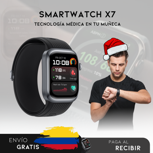 PROMOCIÓN DE NAVIDAD: Smartwatch X7 -Reloj inteligente que cuida de tu salud -