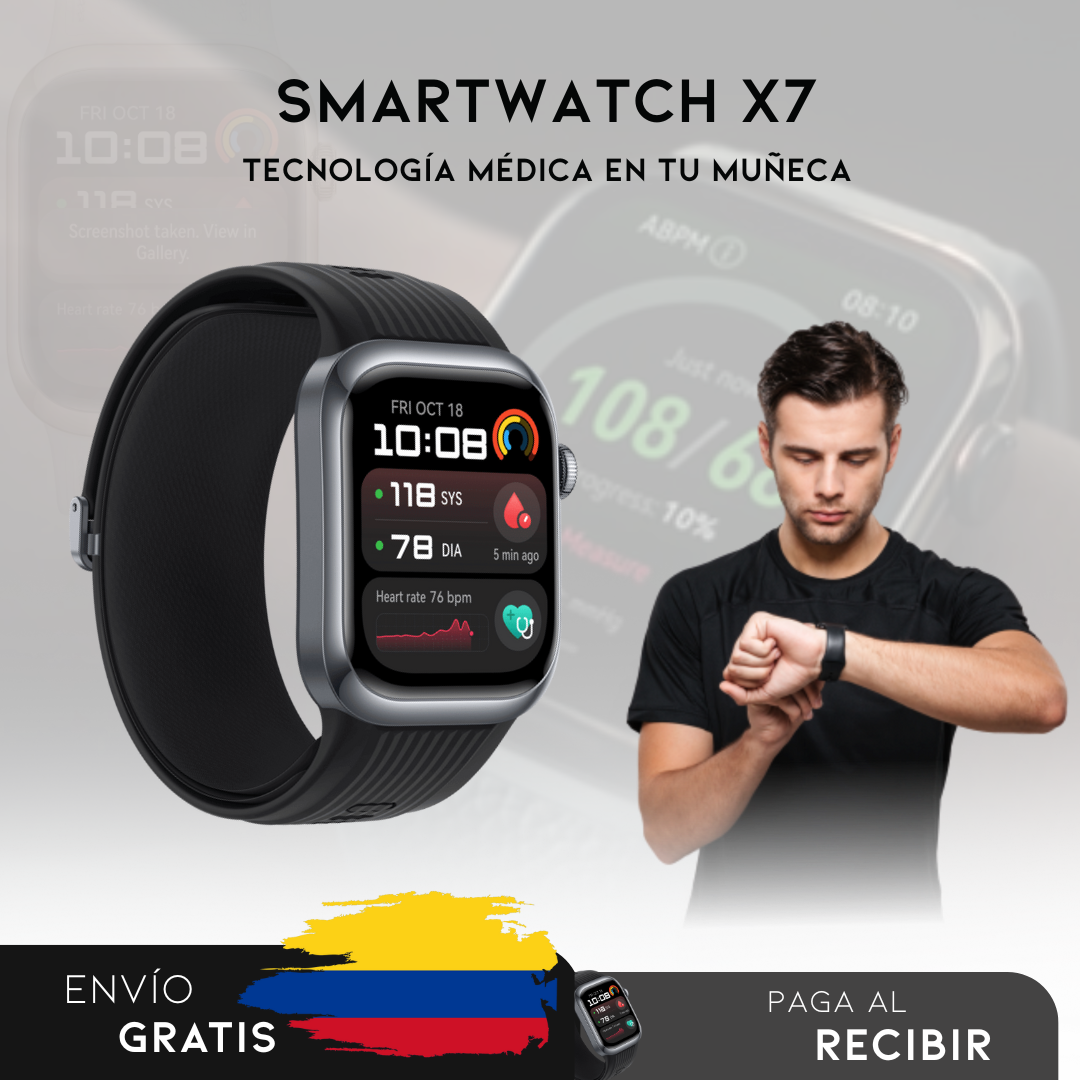 Smartwatch X7 |Reloj inteligente que cuida de tu salud -